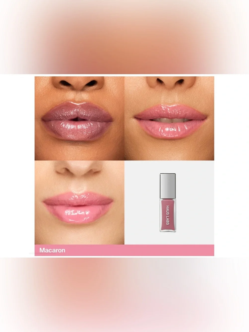 Haus Labs Phd Hybrid Lip Glaze In MACARON, Full Sz 0.25 fl.oz, BNIB, AUTHENTIC